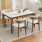 2 Chaises de Salle à Manger en Bois, Chaises de Cuisine Rembourrées en Tissu Moderne, Chaise de Dîner de Ferme pour Cuisine
