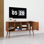 Meuble TV CLIHOME avec 1 compartiment de rangement et 3 étagères, meuble de rangement pour salon ou entrée