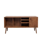 Meuble TV CLIHOME avec 1 compartiment de rangement et 3 étagères, meuble de rangement pour salon ou entrée