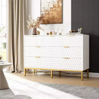 Commode de chambre à coucher, commode en bois à 7 tiroirs avec tiroirs profonds et plateau large, commodes de rangement modernes et coffres à tiroirs pour couloir, entrée