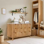 Tiroirs de rangement, commode six tiroirs de 137 cm, coiffeuse de chambre à coucher avec plateau en imitation marbre pour chambre à coucher, salon, entrée