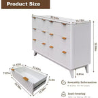 Tiroirs de rangement, commode six tiroirs de 137 cm, coiffeuse de chambre à coucher avec plateau en imitation marbre pour chambre à coucher, salon, entrée
