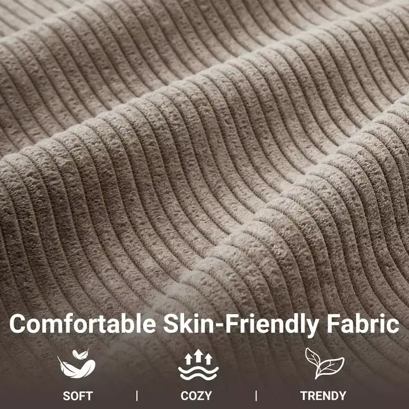 Fauteuil inclinable GustoWave, Fauteuil à bascule pivotant à 360° pour adultes avec dossier et repose-pieds réglables, Fauteuil confortable en velours côtelé, Rose