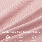 Fauteuil inclinable GustoWave, Fauteuil à bascule pivotant à 360° pour adultes avec dossier et repose-pieds réglables, Fauteuil confortable en velours côtelé, Rose