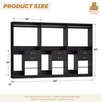 Système d'organisation de placard Besiost 40 pouces avec tiroirs, armoire autoportante avec tringles de suspension