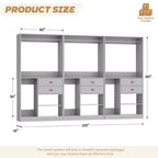 Système d'organisation de placard Besiost 40 pouces avec tiroirs, armoire autoportante avec tringles de suspension
