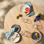 Table de salle à manger ronde moderne du milieu du siècle Best Choice Products, 35,5 po, dinette pour la maison ou la cuisine avec pieds en acier au fini bois