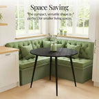 Table de salle à manger ronde moderne du milieu du siècle Best Choice Products, 35,5 po, dinette pour la maison ou la cuisine avec pieds en acier au fini bois