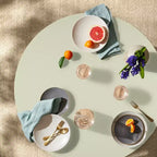 Table de salle à manger ronde moderne du milieu du siècle Best Choice Products, 35,5 po, dinette pour la maison ou la cuisine avec pieds en acier au fini bois