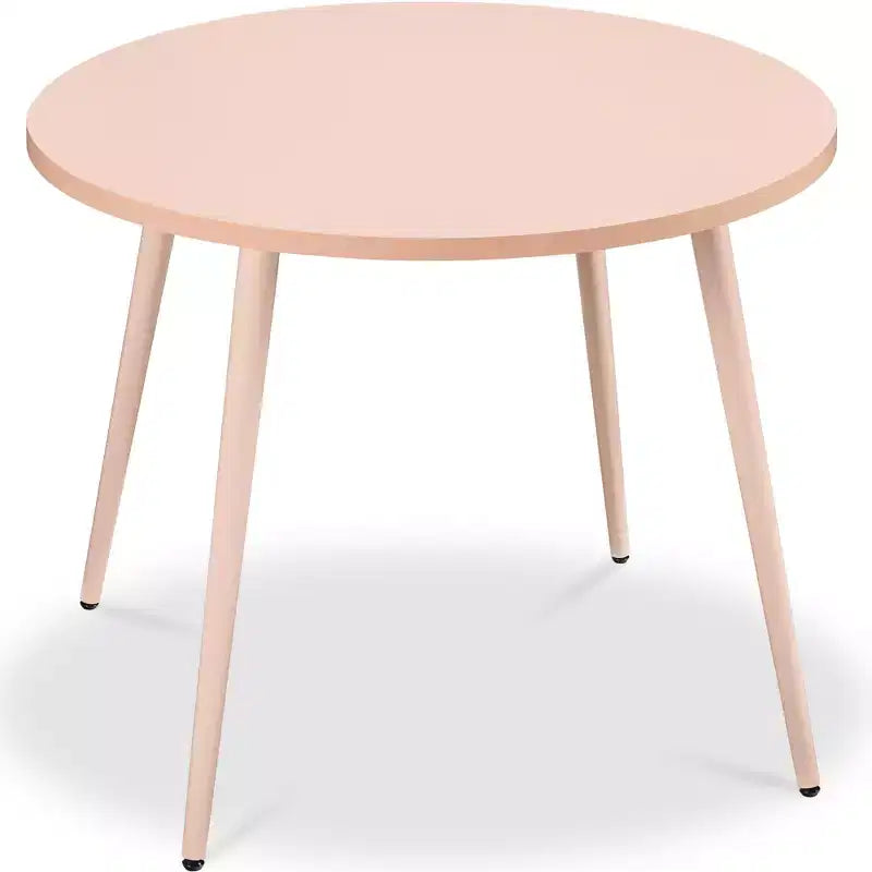 Table de salle à manger ronde moderne du milieu du siècle Best Choice Products, 35,5 po, dinette pour la maison ou la cuisine avec pieds en acier au fini bois