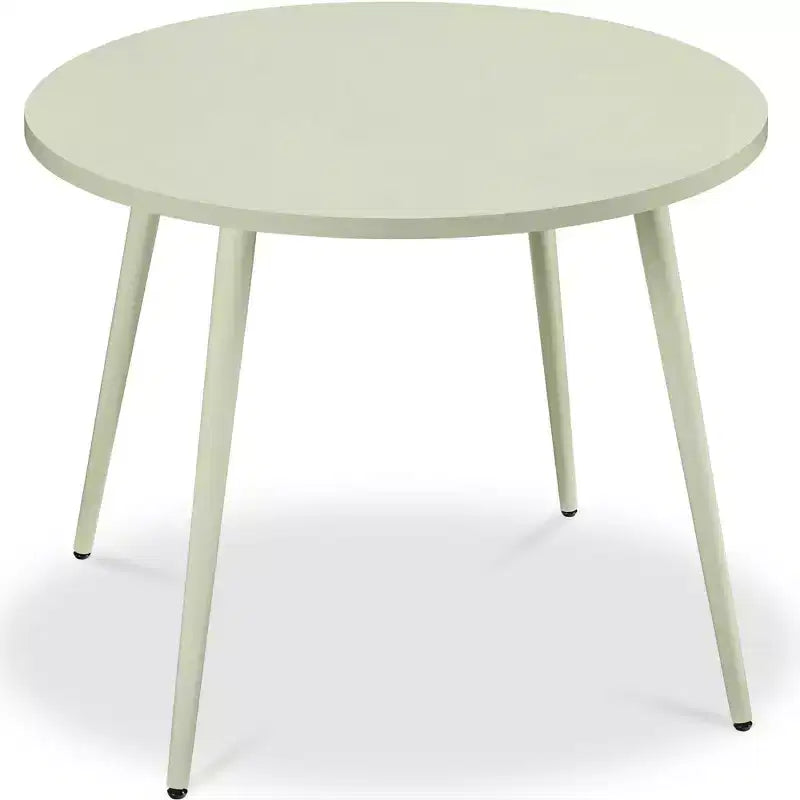 Table de salle à manger ronde moderne du milieu du siècle Best Choice Products, 35,5 po, dinette pour la maison ou la cuisine avec pieds en acier au fini bois