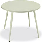 Table de salle à manger ronde moderne du milieu du siècle Best Choice Products, 35,5 po, dinette pour la maison ou la cuisine avec pieds en acier au fini bois