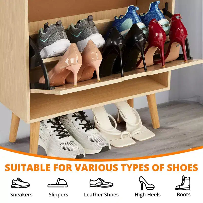 Meuble à chaussures avec 3 tiroirs basculants en rotin et dispositif anti-basculement, meuble à chaussures pour entrée, couloir, capacité de 15 à 20 paires