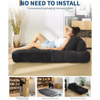 Canapé-lit pliant polyvalent avec oreiller intégré | Fauteuil convertible pour salon, chambre d'étudiant | Lavable en machine et portable