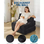 Canapé-lit pliant polyvalent avec oreiller intégré | Fauteuil convertible pour salon, chambre d'étudiant | Lavable en machine et portable
