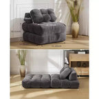 Canapé-lit pliant polyvalent avec oreiller intégré | Fauteuil convertible pour salon, chambre d'étudiant | Lavable en machine et portable