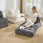 Canapé-lit pliant polyvalent avec oreiller intégré | Fauteuil convertible pour salon, chambre d'étudiant | Lavable en machine et portable