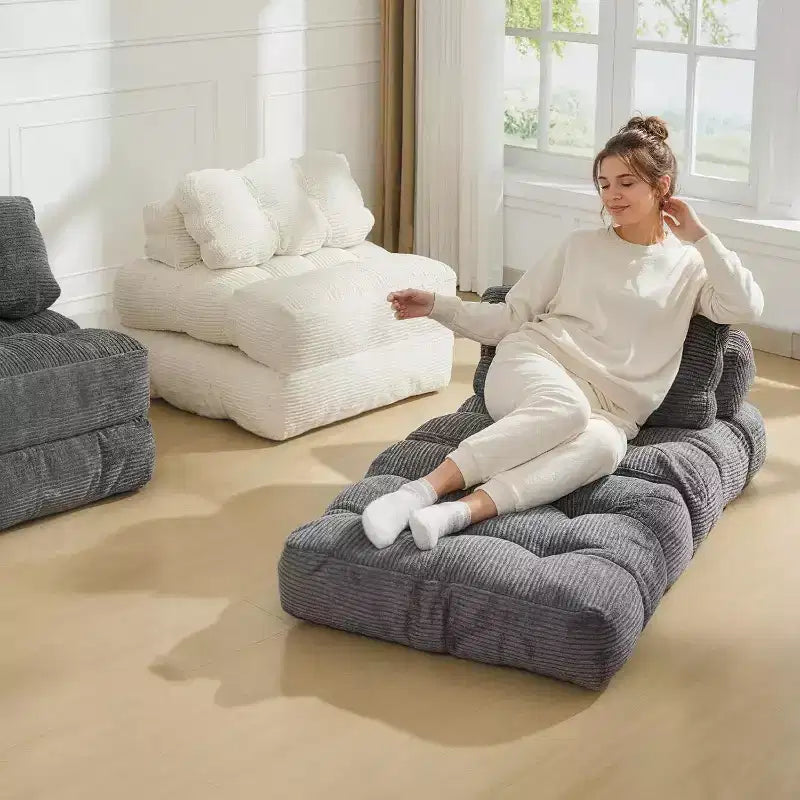 Canapé-lit pliant polyvalent avec oreiller intégré | Fauteuil convertible pour salon, chambre d'étudiant | Lavable en machine et portable