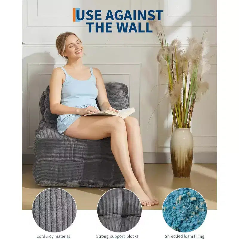 Canapé-lit pliant polyvalent avec oreiller intégré | Fauteuil convertible pour salon, chambre d'étudiant | Lavable en machine et portable