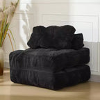 Canapé-lit pliant polyvalent avec oreiller intégré | Fauteuil convertible pour salon, chambre d'étudiant | Lavable en machine et portable