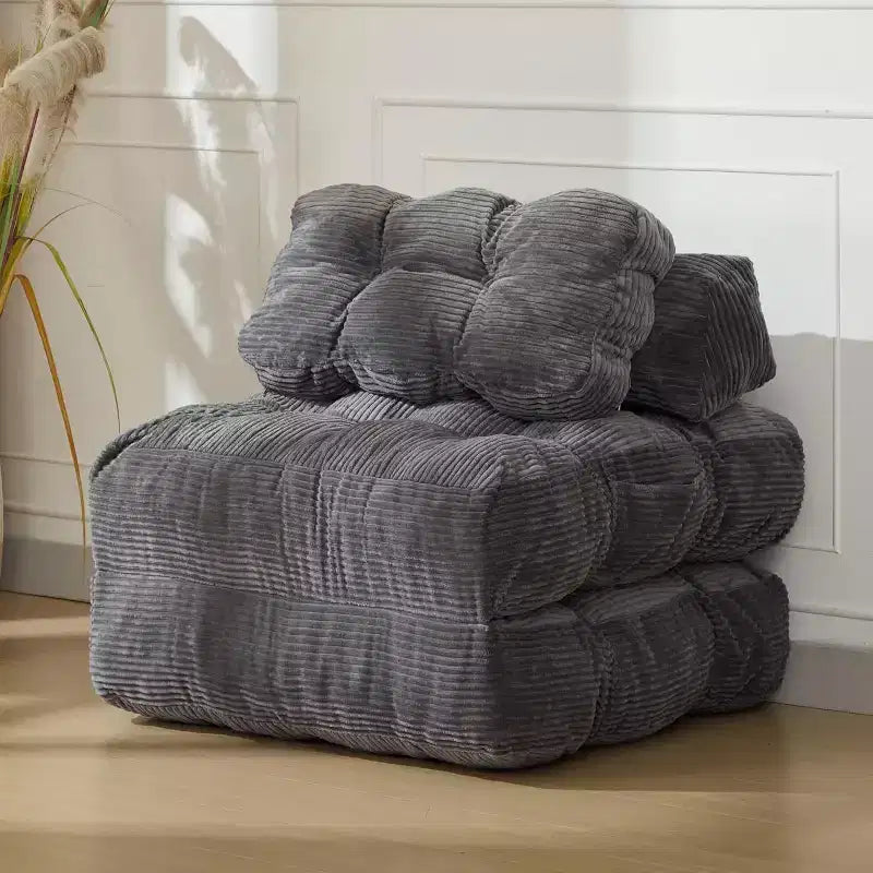 Canapé-lit pliant polyvalent avec oreiller intégré | Fauteuil convertible pour salon, chambre d'étudiant | Lavable en machine et portable