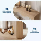 Console de ferme avec rangement, Table de canapé étroite pour couloir, salon, Table d'appoint industrielle en bois, Support de table d'entrée robuste
