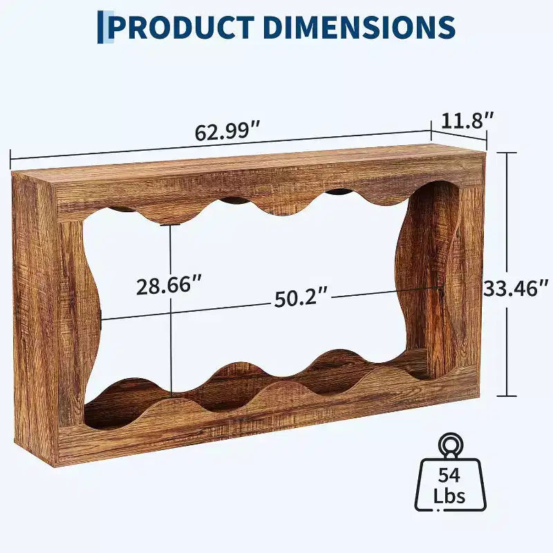 Console de ferme avec rangement, Table de canapé étroite pour couloir, salon, Table d'appoint industrielle en bois, Support de table d'entrée robuste