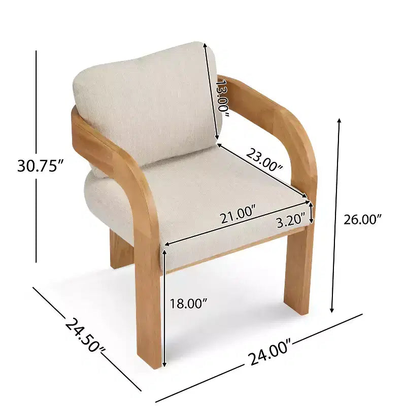 Okak Chaises de salle à manger modernes et élégantes pour cuisine, lot de 2 chaises de salle à manger rembourrées en tissu bouclé.