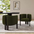 Okak Chaises de salle à manger modernes et élégantes pour cuisine, lot de 2 chaises de salle à manger rembourrées en tissu bouclé.