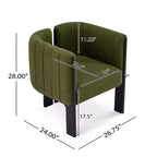 Okak Chaises de salle à manger modernes et élégantes pour cuisine, lot de 2 chaises de salle à manger rembourrées en tissu bouclé.
