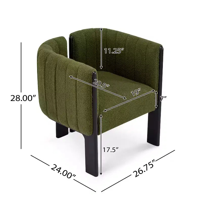 Okak Chaises de salle à manger modernes et élégantes pour cuisine, lot de 2 chaises de salle à manger rembourrées en tissu bouclé.
