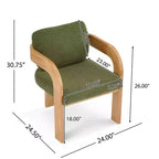 Okak Chaises de salle à manger modernes et élégantes pour cuisine, lot de 2 chaises de salle à manger rembourrées en tissu bouclé.