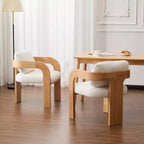 Okak Chaises de salle à manger modernes et élégantes pour cuisine, lot de 2 chaises de salle à manger rembourrées en tissu bouclé.