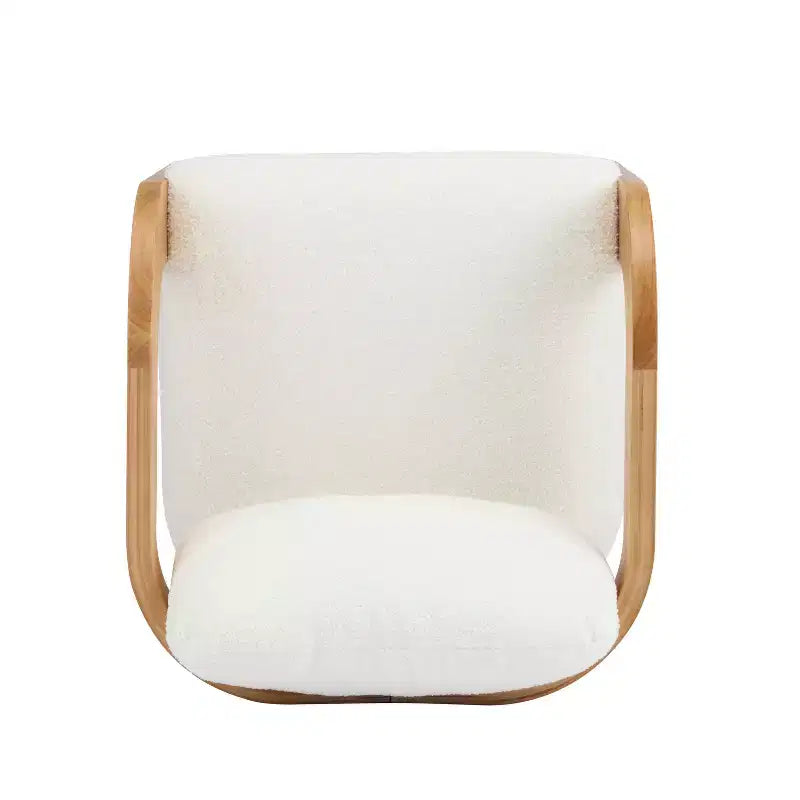 Okak Chaises de salle à manger modernes et élégantes pour cuisine, lot de 2 chaises de salle à manger rembourrées en tissu bouclé.
