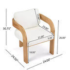 Okak Chaises de salle à manger modernes et élégantes pour cuisine, lot de 2 chaises de salle à manger rembourrées en tissu bouclé.