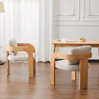 Okak Chaises de salle à manger modernes et élégantes pour cuisine, lot de 2 chaises de salle à manger rembourrées en tissu bouclé.