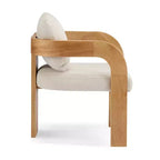 Okak Chaises de salle à manger modernes et élégantes pour cuisine, lot de 2 chaises de salle à manger rembourrées en tissu bouclé.