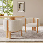 Okak Chaises de salle à manger modernes et élégantes pour cuisine, lot de 2 chaises de salle à manger rembourrées en tissu bouclé.