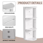 Étagères d'angle de salle de bain à 3 niveaux, support de rangement mural 12 avec étagères pour sèche-cheveux, organisateur d'armoire latérale, étagère d'angle en bois pour la décoration des petits espaces