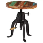 Table d'appoint En bois massif recyclé et fer forgé laqué, dimensions variables