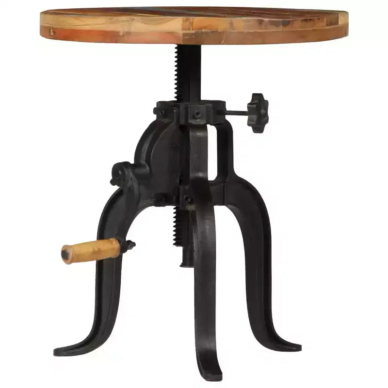 Table d'appoint En bois massif recyclé et fer forgé laqué, dimensions variables