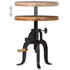 Table d'appoint En bois massif recyclé et fer forgé laqué, dimensions variables