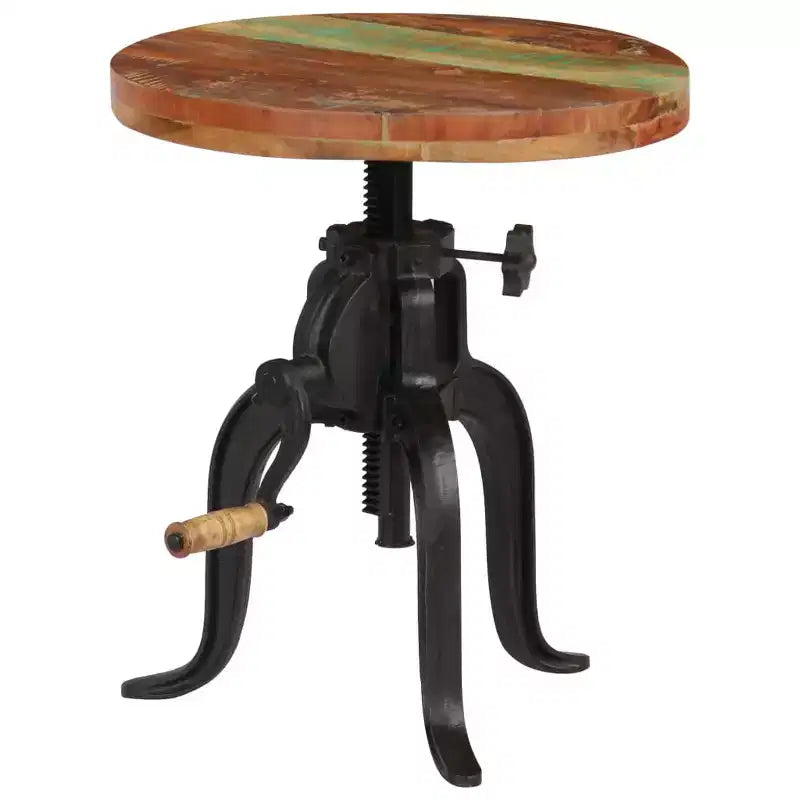 Table d'appoint En bois massif recyclé et fer forgé laqué, dimensions variables