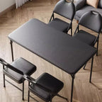 Table pliante, Bureaux de jeu, Tables pliantes robustes en cuir PU, Bureau de travail moderne et simple pour la maison et le bureau, Bureau de jeu