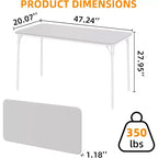 Table pliante, Bureaux de jeu, Tables pliantes robustes en cuir PU, Bureau de travail moderne et simple pour la maison et le bureau, Bureau de jeu