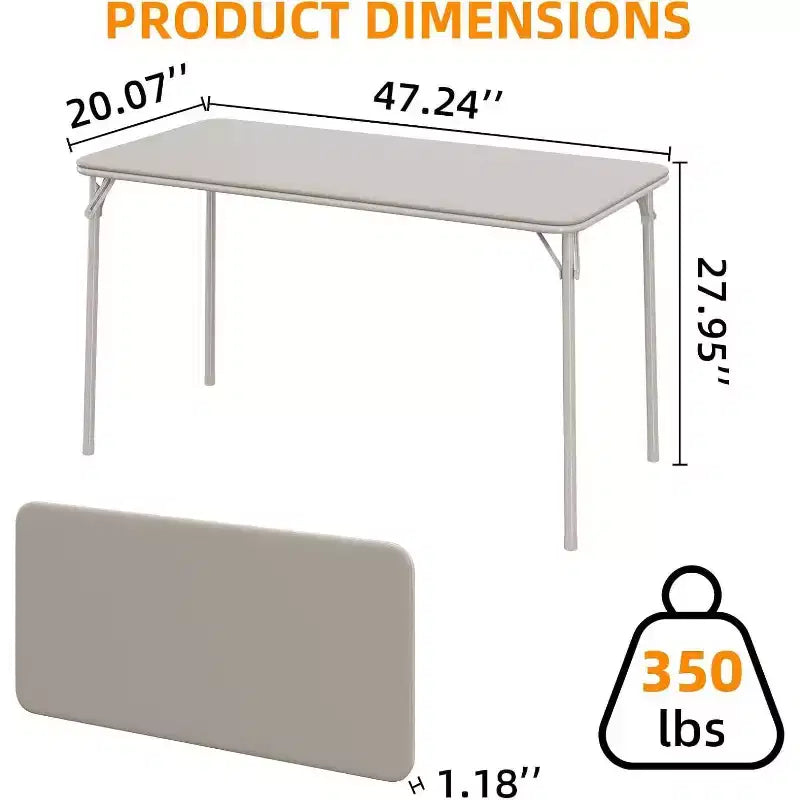 Table pliante, Bureaux de jeu, Tables pliantes robustes en cuir PU, Bureau de travail moderne et simple pour la maison et le bureau, Bureau de jeu