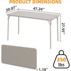 Table pliante, Bureaux de jeu, Tables pliantes robustes en cuir PU, Bureau de travail moderne et simple pour la maison et le bureau, Bureau de jeu