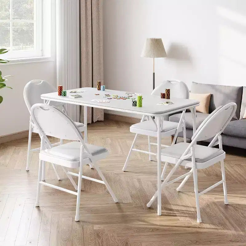 Table pliante, Bureaux de jeu, Tables pliantes robustes en cuir PU, Bureau de travail moderne et simple pour la maison et le bureau, Bureau de jeu