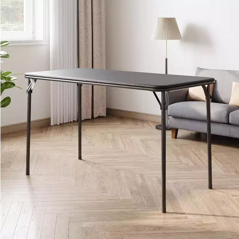 Table pliante, Bureaux de jeu, Tables pliantes robustes en cuir PU, Bureau de travail moderne et simple pour la maison et le bureau, Bureau de jeu