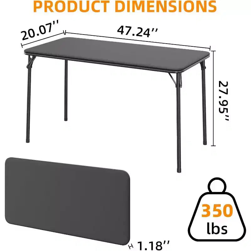 Table pliante, Bureaux de jeu, Tables pliantes robustes en cuir PU, Bureau de travail moderne et simple pour la maison et le bureau, Bureau de jeu
